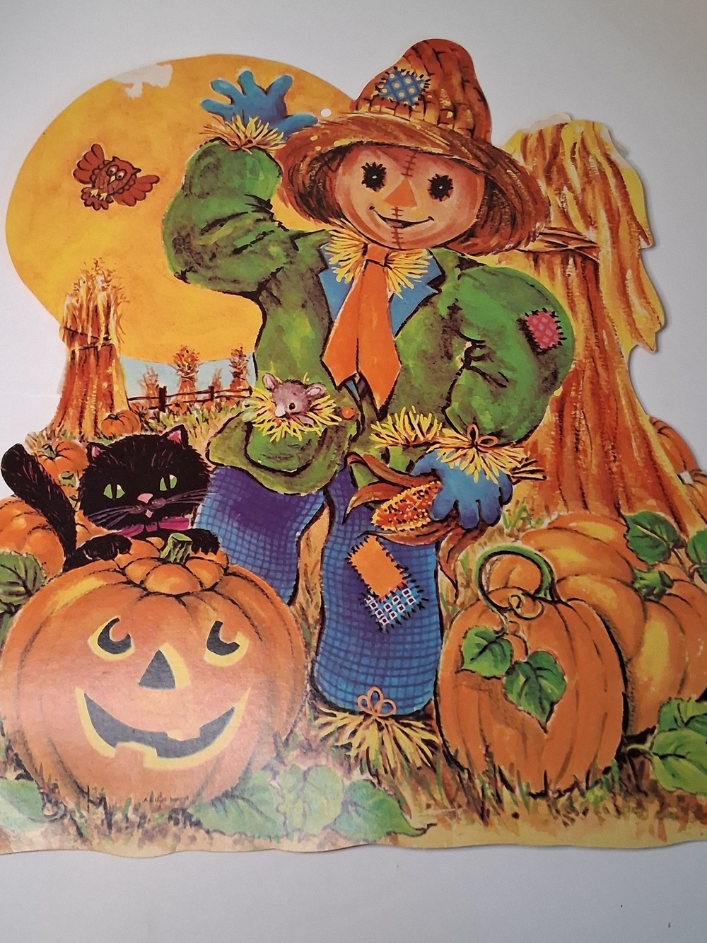 Green Scarecrow Die Cut Print